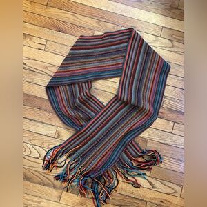 Johnston’s striped Scottish Wool Scarf